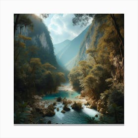 River In The Jungle Canvas Print