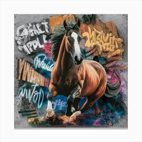 Horse - Graffiti Canvas Print