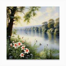 Riverside Scene Canvas Print