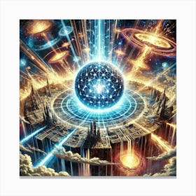 The Multiversal Convergence Sphere Demonstrating I Canvas Print