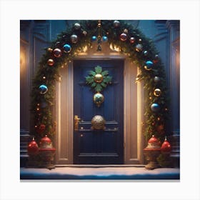 Christmas Decoration On Home Door Epic Royal Background Big Royal Uncropped Crown Royal Jewelry (9) Canvas Print