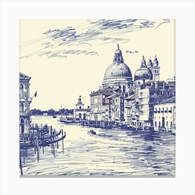 A Venice With Grand Canal Hand Drawn Sketch Illu 1720474740 2 Canvas Print