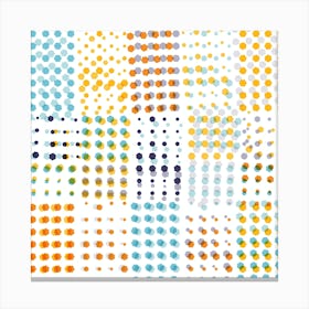 Geometric Floating Hexagon Confetti In bright colors Canvas Print