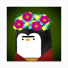 Frida Penguin Canvas Print