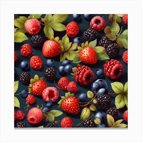 Berries pattern 1 Canvas Print