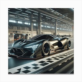 Futuristic Race Car Canvas Print