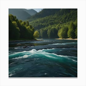 Default Create Unique Design Of Rivers 3 Canvas Print