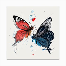 Butterfly Love Canvas Print