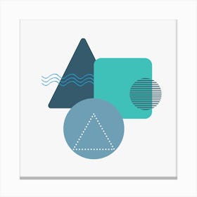 A Basic Exploration of Geometric Forms in Flat Design Canvas Print