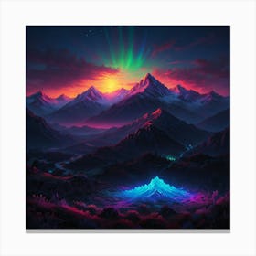 Night In The Mountains 6 Canvas Print