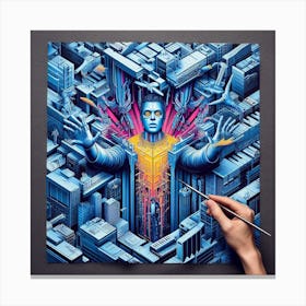 Sci-Fi Painting Canvas Print