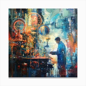 'Machine Shop' Alchemy Chemist Canvas Print