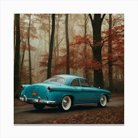 Classic Car In The Woods Canvas Print