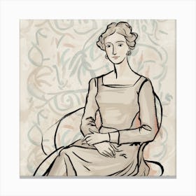 Jane Austen Matisse Canvas Print