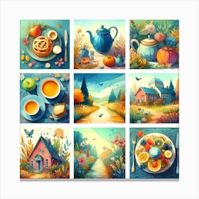 Autumn Set Canvas Print