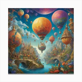 Hot Air Balloons Art Print 1 Canvas Print