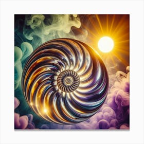 Spiral Sphere Canvas Print