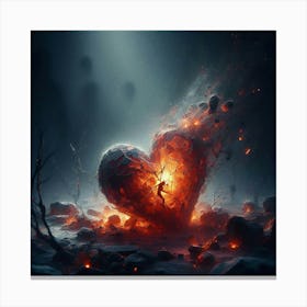 Heart Of Fire 5 Canvas Print