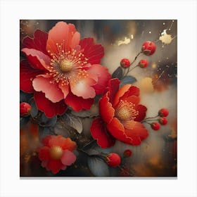 Red Flowers Canvas Print