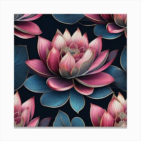 Lotus Flower Wallpaper 11 Canvas Print