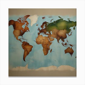 World Map 1 Canvas Print