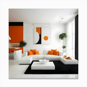 Modern Living Room 1 Canvas Print