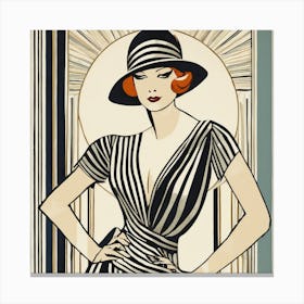 Deco Woman 13 Canvas Print