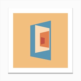 Abstract Square Colours Square Canvas Print