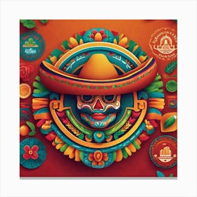 Mexican Skull 42 Canvas Print