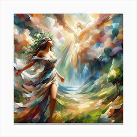 Angel Of The Sky Canvas Print