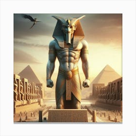 Horus Titan Statue Canvas Print