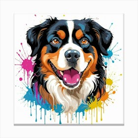 Graffiti Burmese Mountain Dog 1 Canvas Print