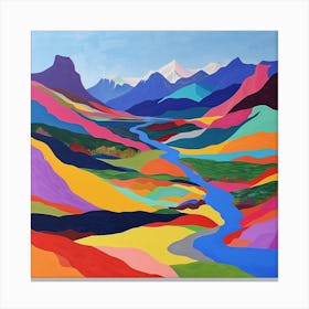Colourful Abstract Tierra Del Fuego National Park Patagonia 3 Canvas Print
