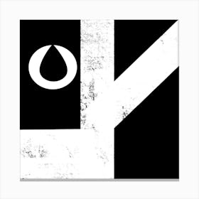 Black and White Abstract Painting 2 Canvas Print