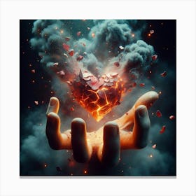 Heart Of Fire 4 Canvas Print