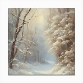 Snowy Path Canvas Print