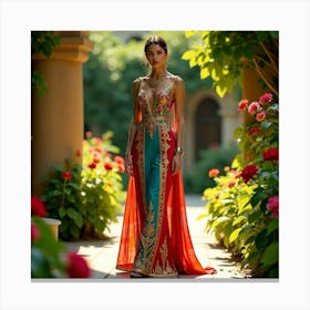 Asian Wedding Dress Stampe su tela