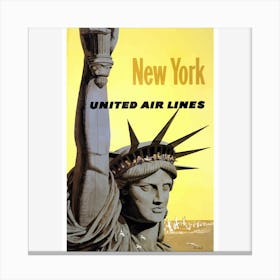 New York United Air Lines Canvas Print