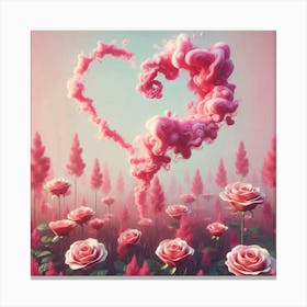 Pink Roses Canvas Print