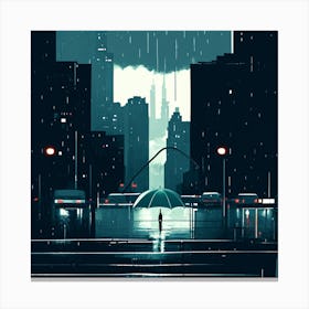 Chicago Rain Canvas Print