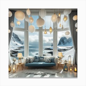 Living Room Norwegian style Canvas Print