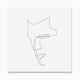 Male One-Line Art Canvas Print