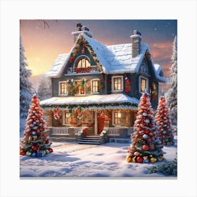 Christmas House 168 Canvas Print