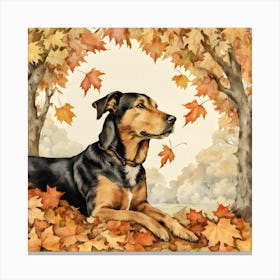 Autumn Dog Canvas Print