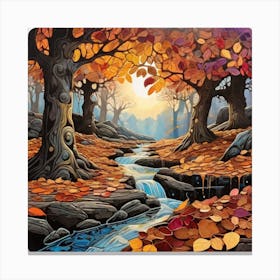 Autumn Stream Canvas Print