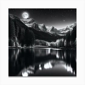 Black And White Landscape 2 Canvas Print