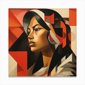 Geometric Abstraction Peruvian Woman 01 Canvas Print