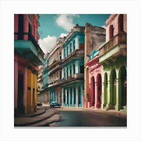 Colorful Street In Havana Canvas Print