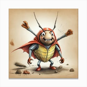 Bug In A Cape Canvas Print