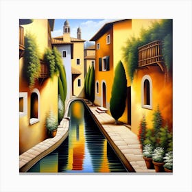 Canal In Florence Canvas Print